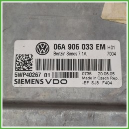 Centralina Motore Iniezione ECU SIEMENS 5WP40267-01 VOLKSWAGEN GOLF 1K 1.6 16V 75kw 06A906033EM 2003 2009
