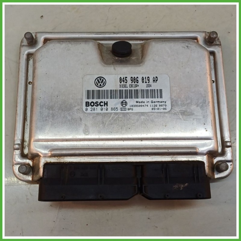 Centralina Motore Iniezione ECU BOSCH 0281010865 VOLKSWAGEN POLO 9N 1.4 TDI 55kw 045906019AP 2001 2005
