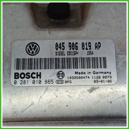 Centralina Motore Iniezione ECU BOSCH 0281010865 VOLKSWAGEN POLO 9N 1.4 TDI 55kw 045906019AP 2001 2005