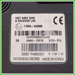 Centralina BCM Control Module MOBIS BCM-E14 HYUNDAI i20 1.2 16V 95400C8070 2014 2019