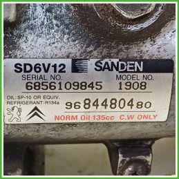 Compressore Clima AC Aria Condizionata SANDEN SD6V12 CITROEN C3 2a Serie 9800821980
