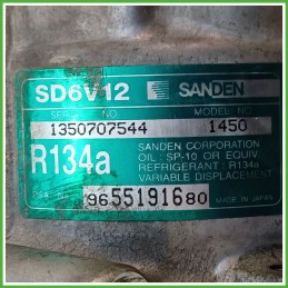 Compressore Clima AC Aria Condizionata SANDEN SD6V12 CITROEN C3 1a Serie 9800821980