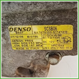 Compressore Clima AC Aria Condizionata DENSO SCSB06 FIAT PUNTO CLASSIC 2U 51747318