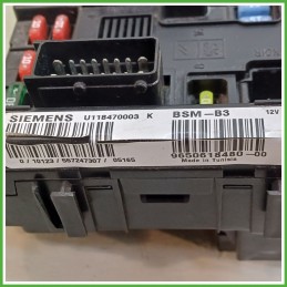 Body Computer Centralina Modulo BCM BSI SIEMENS BSM-B3 PEUGEOT 1007 1.4 9650618480 2005 2010