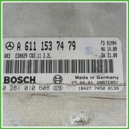 Centralina Motore Iniezione ECU BOSCH 0281010608 MERCEDES-BENZ Classe C W/S203 CDI 85kw A611153747980 2000 2007