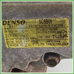 Compressore Clima AC Aria Condizionata DENSO SCSB06 LANCIA YPSILON TE 51747318