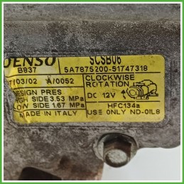 Compressore Clima AC Aria Condizionata DENSO SCSB06 LANCIA YPSILON TE 71785268