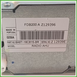 Autoradio FORD FIESTA CB1 1.2 16V 1846847 2008 2013 FOMOCO FDB200A