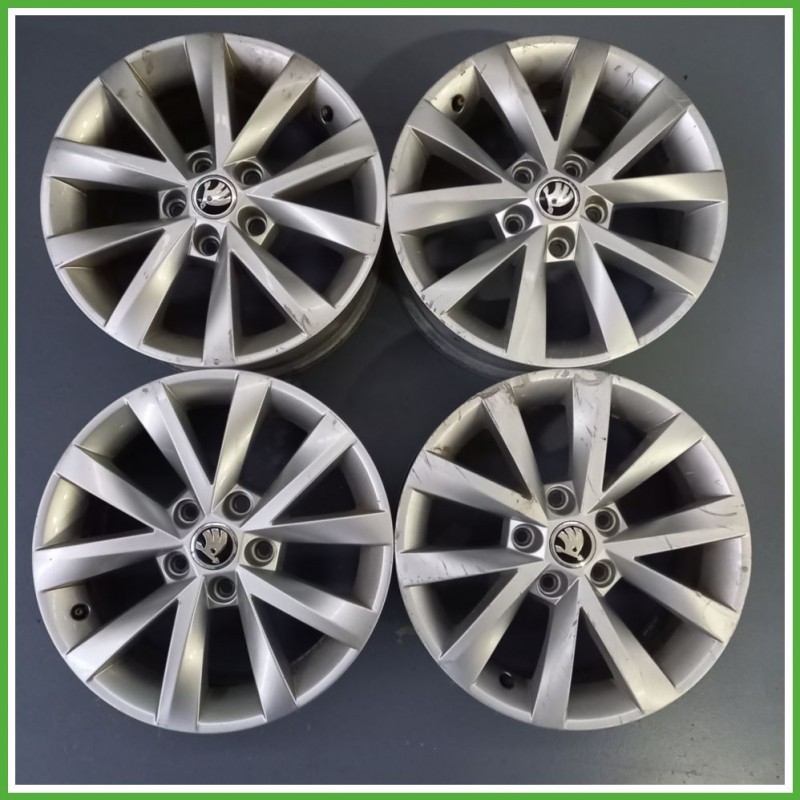 Cerchi in Lega SKODA OCTAVIA (5E) (dal 12/2016) 16 pollici 16" 6.5J 5x112 ET 46 4pz originali usati