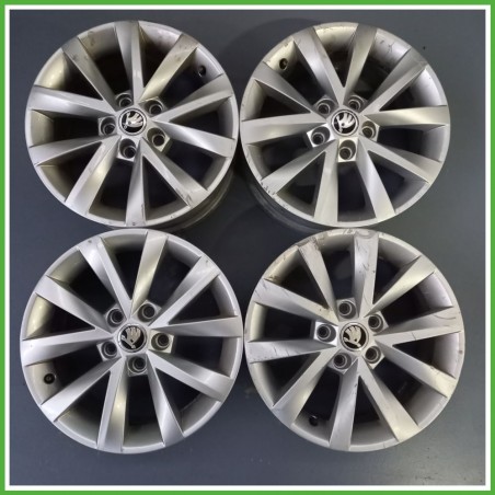 Cerchi in Lega SKODA OCTAVIA (5E) (dal 12/2016) 16 pollici 16" 6.5J 5x112 ET 46 4pz originali usati