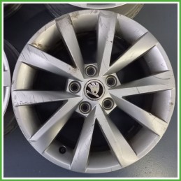 Cerchi in Lega SKODA OCTAVIA (5E) (dal 12/2016) 16 pollici 16" 6.5J 5x112 ET 46 4pz originali usati