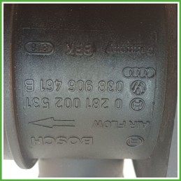Debimetro Misuratore Massa Aria BOSCH 0281002531 VOLKSWAGEN GOLF 1J 1.9 TDI 038906461C 1997 2006