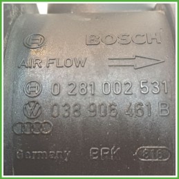 Debimetro Misuratore Massa Aria BOSCH 0281002531 VOLKSWAGEN GOLF 1J 1.9 TDI 038906461B 1997 2006