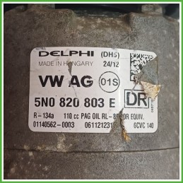 Compressore Clima AC Aria Condizionata DELPHI 01140562-0003 VOLKSWAGEN POLO 6R 5K0820803X