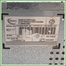 Autoradio FIAT BRAVO 3L 1.4 16V 735543405 2007 2010 VISTEON VP7FCF-18C939-AD