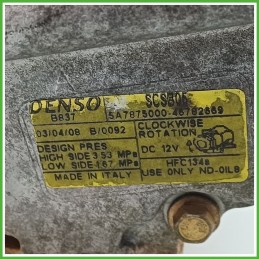 Compressore Clima AC Aria Condizionata DENSO SCSB06 LANCIA Y 71785268