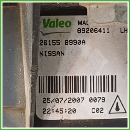 Faro Fanale Fendinebbia Anteriore Sinistro SX VALEO 89206411LH NISSAN QASHQAI J10E/JJ10E 261558990A Usato