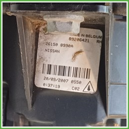 Faro Fanale Fendinebbia Anteriore Destro DX VALEO 86206421RH NISSAN QASHQAI J10E/JJ10E 261508990A Usato