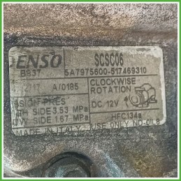 Compressore Clima AC Aria Condizionata DENSO SCSC06 FIAT PUNTO 1N/1P 52060460