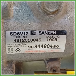 Compressore Clima AC Aria Condizionata SANDEN SD6V12 CITROEN C3 2a Serie 9800821980