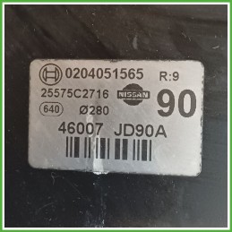 Servofreno Pompa Freni Depressore BOSCH 0204051565 NISSAN QASHQAI J10E/JJ10E 1.6 16V 46007JD90A