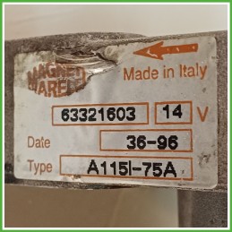 Alternatore MAGNETI MARELLI A115I-75A FIAT PUNTO 1a Serie 46436507