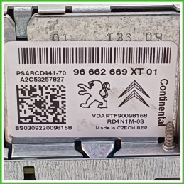 Autoradio PEUGEOT 207 1.4 6560WW 2009 2011 CONTINENTAL A2C53257827