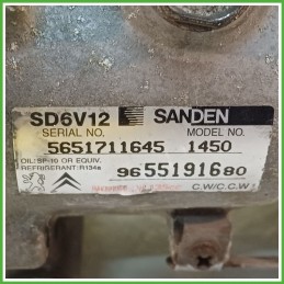 Compressore Clima AC Aria Condizionata SANDEN SD6V12 CITROEN C3 2a Serie 9800821980