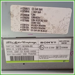 Autoradio FORD FOCUS CB4 1.6 1593653 2008 2011 SONY VP6M2F-18C821-AG