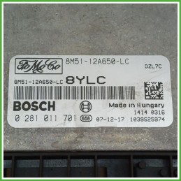 Centralina Motore Iniezione ECU BOSCH 0281011701 FORD FOCUS CB4 1.6 66kw 8M51-12A650-LC 2008 2011