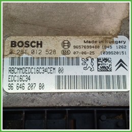 Centralina Motore Iniezione ECU BOSCH 0281012528 PEUGEOT 206 1.4 50kw 1940WV 1998 2009