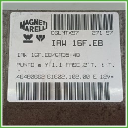 Centralina Motore Iniezione ECU MAGNETI MARELLI IAW16F.EB FIAT PUNTO 1a Serie 40kw 46545150 1993 1999