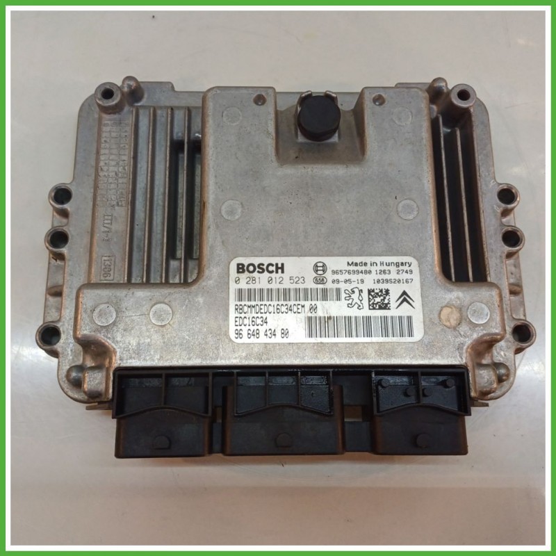 Centralina Motore Iniezione ECU BOSCH 0281012523 PEUGEOT 207 1.4 50kw 1943H9 2009 2011