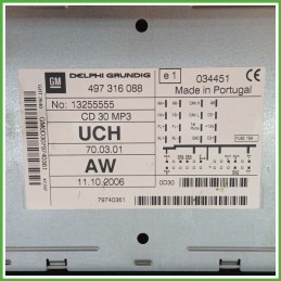 Autoradio OPEL ASTRA A04 1.7 16V 93183764 2004 2011 DELPHI 497316088