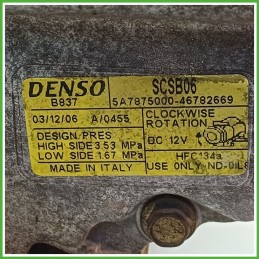 Compressore Clima AC Aria Condizionata DENSO SCSB06 FIAT IDEA 4D/2S 71785268