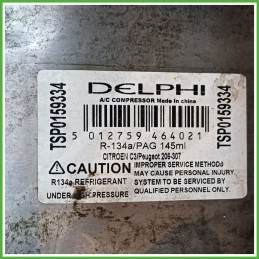Compressore Clima AC Aria Condizionata DELPHI TSP0159334 CITROEN C3 1a Serie 9800821980
