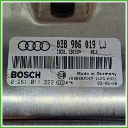 Centralina Motore Iniezione ECU BOSCH 0281011222 AUDI A4 8E 1.9 TDI 96kw 038906019FP 2000 2004