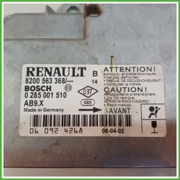 Centralina Airbag BOSCH 0285001510 RENAULT CLIO 3a Serie 1.4 16V 8200563368 2005 2009
