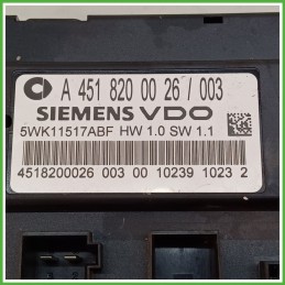 Centralina Chiusura Centralizzata SIEMENS 5WK11517ABF SMART FORTWO A/C451 A4518200026 2010 2015