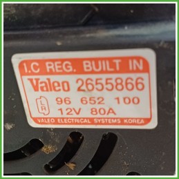Alternatore VALEO 2655866 CHEVROLET (DAEWOO) KALOS T200 96652100