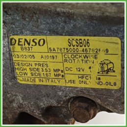 Compressore Clima AC Aria Condizionata DENSO SCSB06 FIAT PUNTO 1N/1P 46782669