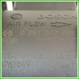 Debimetro Misuratore Massa Aria BOSCH 0281002792 FIAT MULTIPLA 1F 1.9 MJT 55183650 2004 2012