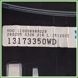 Quadro strumenti contachilometri tachimetro VDO 110008988029 OPEL CORSA X01 1.2 12V 93179368