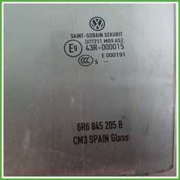 Cristallo Laterale Scendente Posteriore Sinistro SX VOLKSWAGEN POLO 6C 6R6845205B 2014 2015 SAINT-GOBAIN