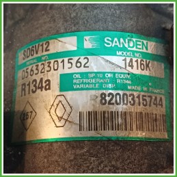 Compressore Clima AC Aria Condizionata SANDEN SD6V12 RENAULT CLIO 2a Serie 8200953358