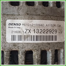 Alternatore DENSO MS1012100940 OPEL AGILA H00 9192825