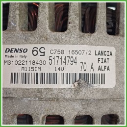Alternatore DENSO MS1022118430 FIAT GRANDE PUNTO 2Y 51714794
