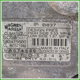 Compressore Clima AC Aria Condizionata MAGNETI MARELLI SC08 FIAT PUNTO 1N/1P 46757168