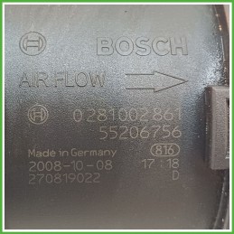 Debimetro Misuratore Massa Aria BOSCH 0281002861 FIAT CROMA 2T 1.9 8V 55350048 2007 2011
