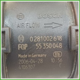 Debimetro Misuratore Massa Aria BOSCH 0281002618 OPEL COMBO X01 1.3 55350048 2001 2012
